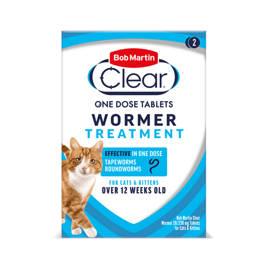 Bob Martin Clear 2 in 1 Wormer Tablets for Cats & Kittens
