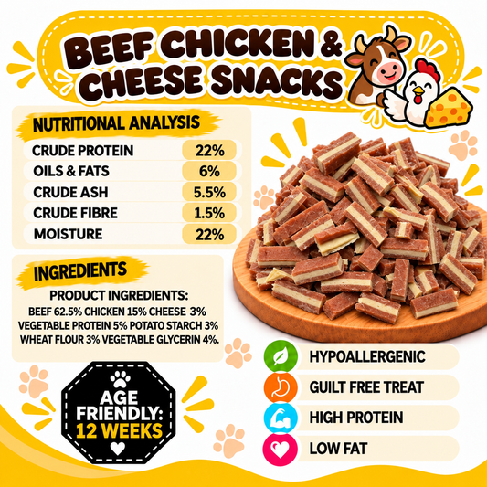 Beef, Chicken & Cheese Snacks Dog Treats