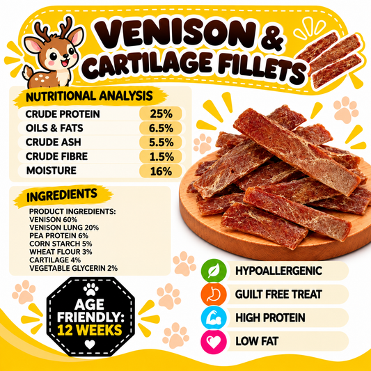 Venison Cartilage Fillet Dog Treats