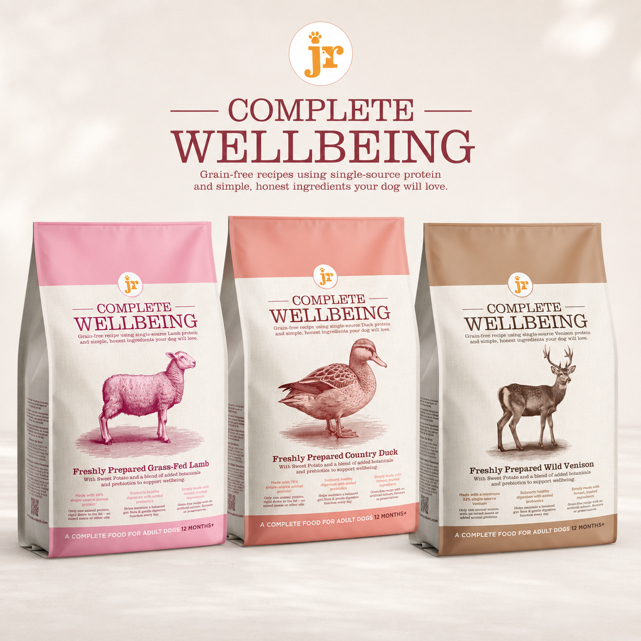 JR Pet Products Complete Wellbeing Dog Food 6KG