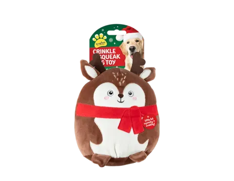 Christmas Squishy Crinkley & Squeaky Dog Toy