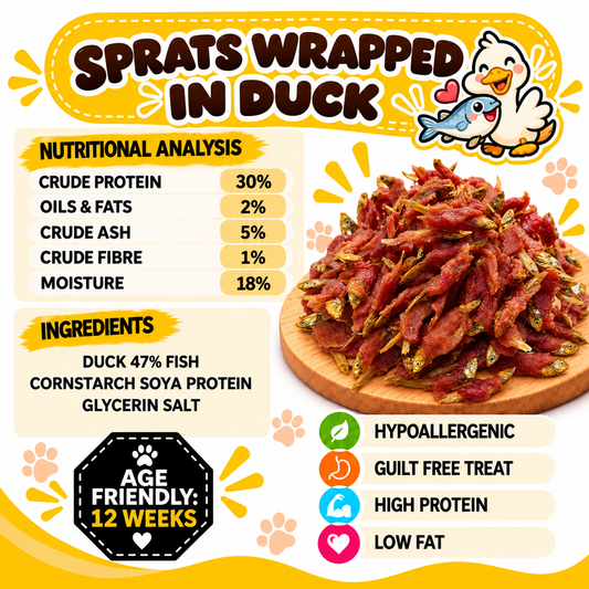 Sprats Wrapped in Duck Dog Treats