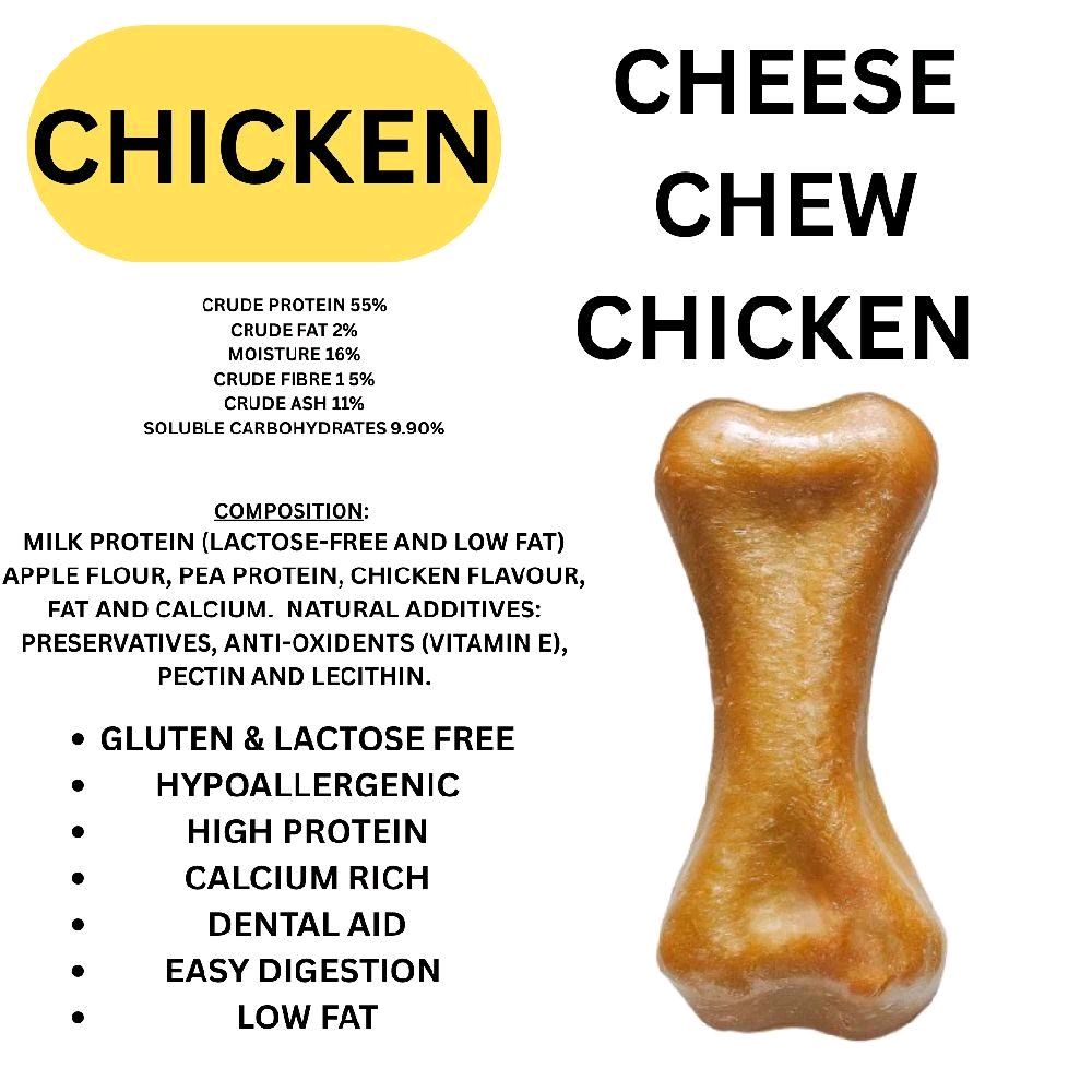 Riverside (Plutos) Cheese Chews Long Lasting Lactose Free Hypoallergenic Low Fat Dog Treat