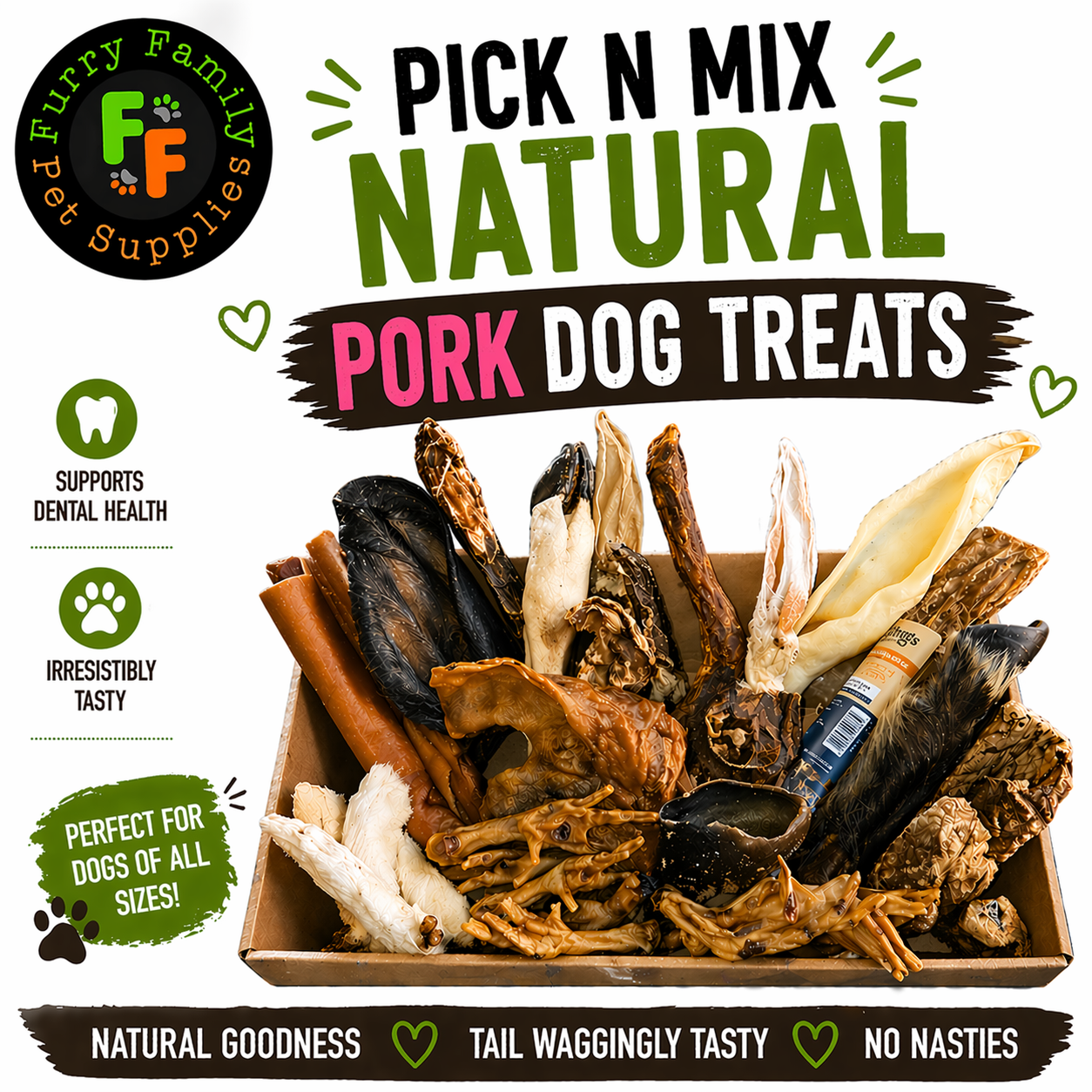 Natural Dog Treats PORK Pick N Mix Selection