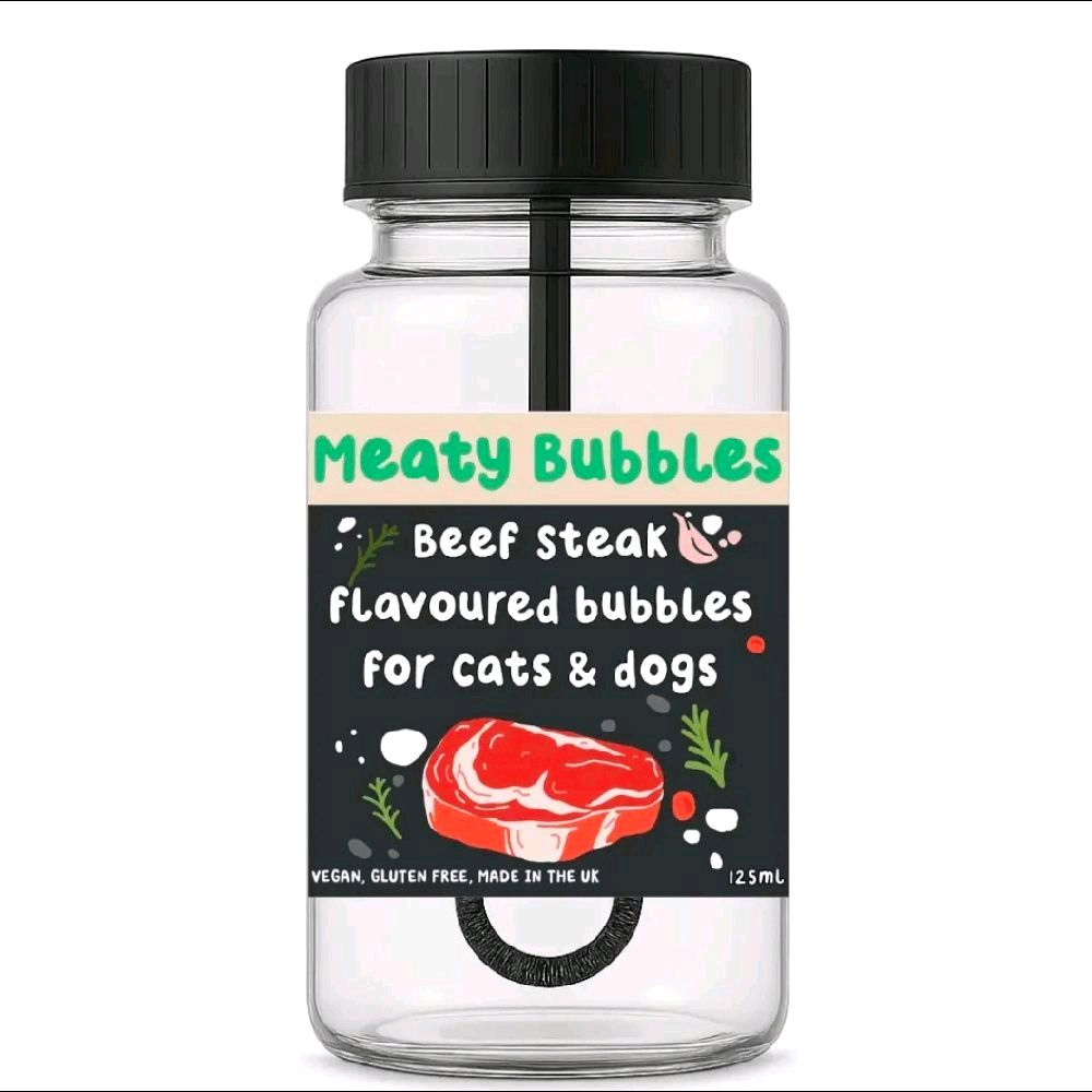 Meaty Licks Flavoured Bubbles for Cats & Dogs 125ml