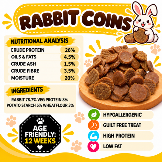Rabbit Coins Dog Treats