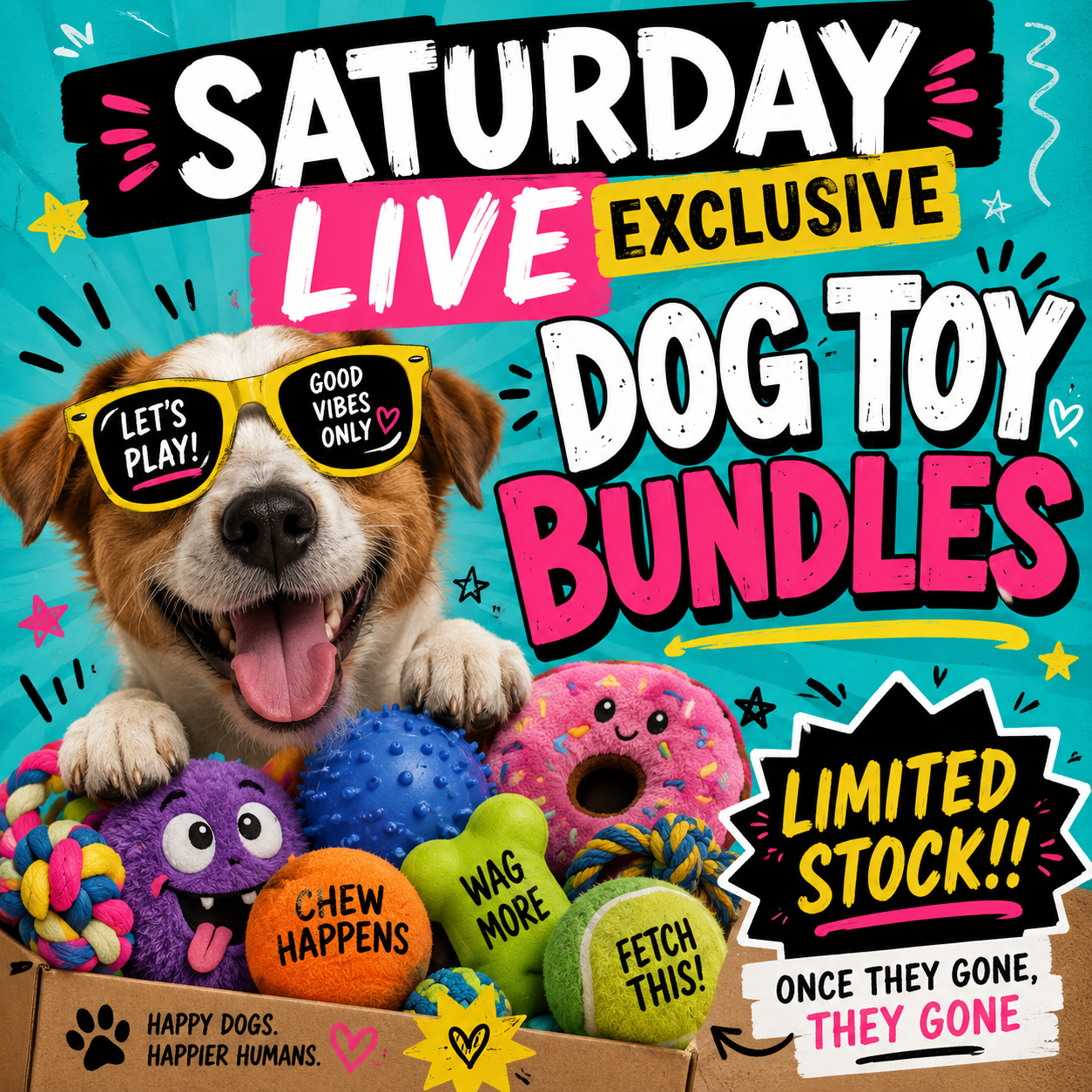 SATURDAY EXCLUSIVE DOG TOY BUNDLES