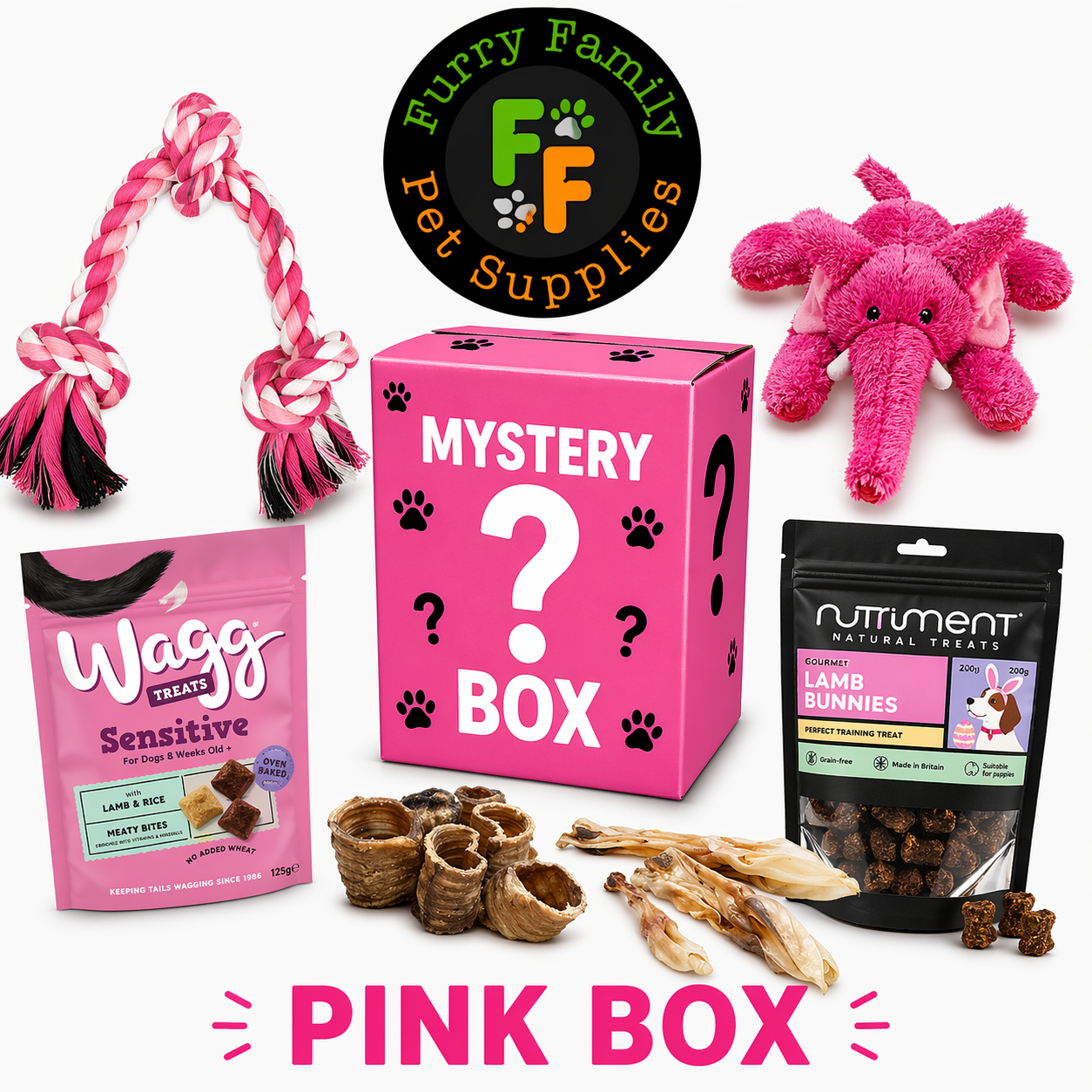 PINK MYSTERY BOX FOR DOGS