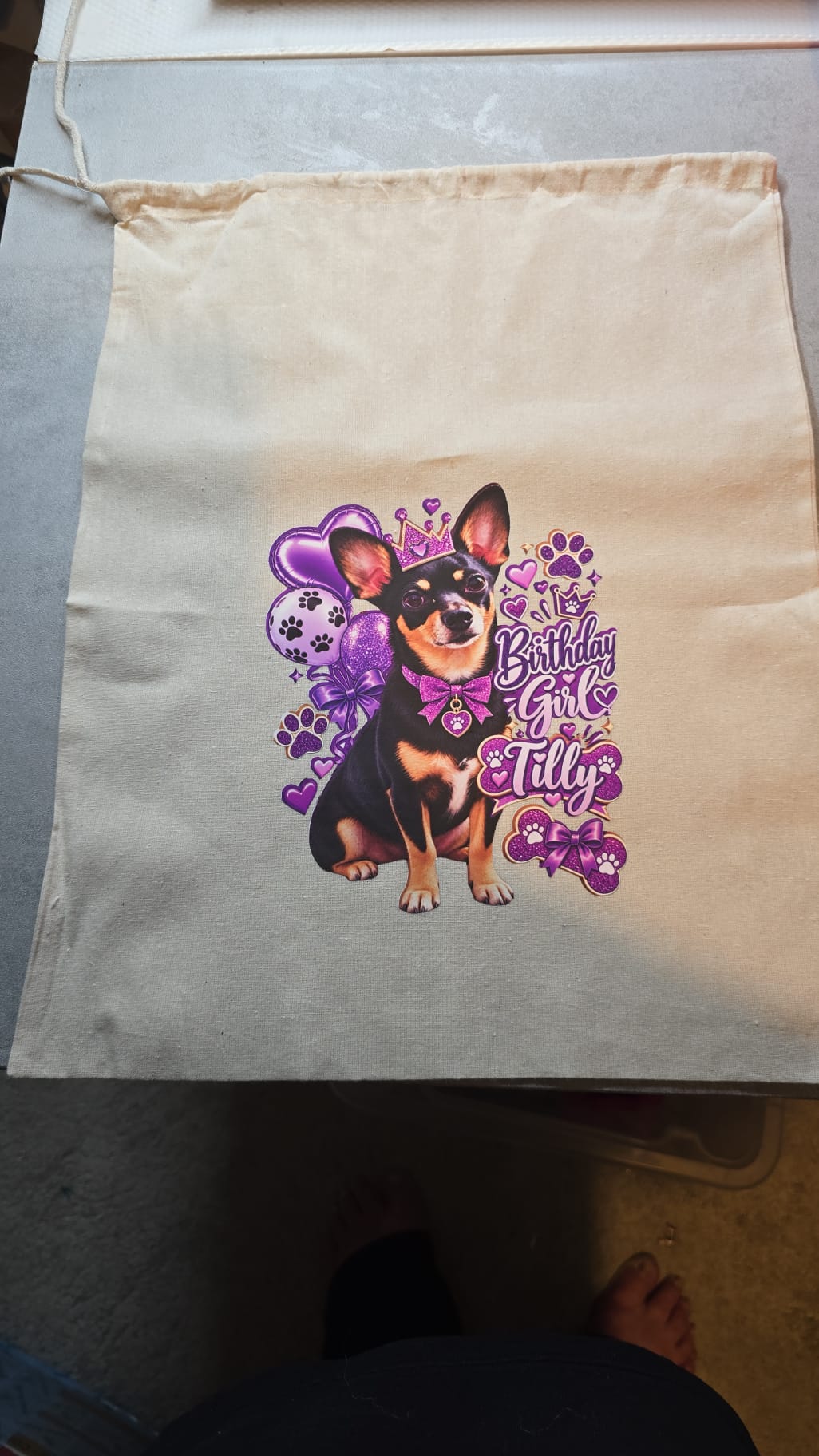 Birthday Personalised Drawstring Bag