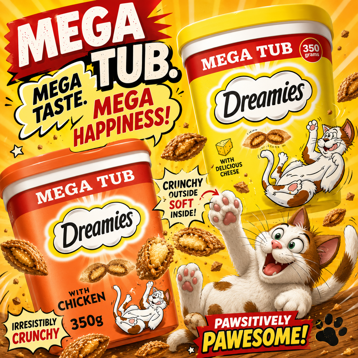 Dreamies Cat Treats Mega Tubs