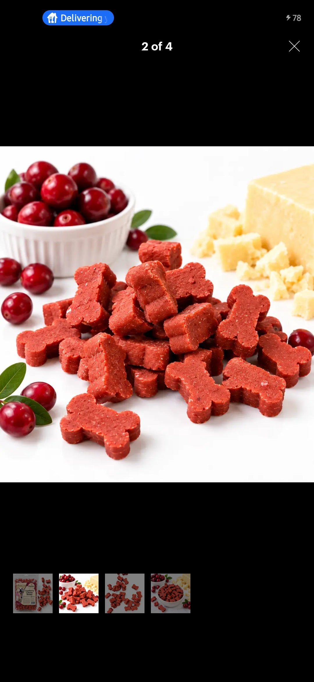 Cranberry Cheese Bones Dog Treats 100g