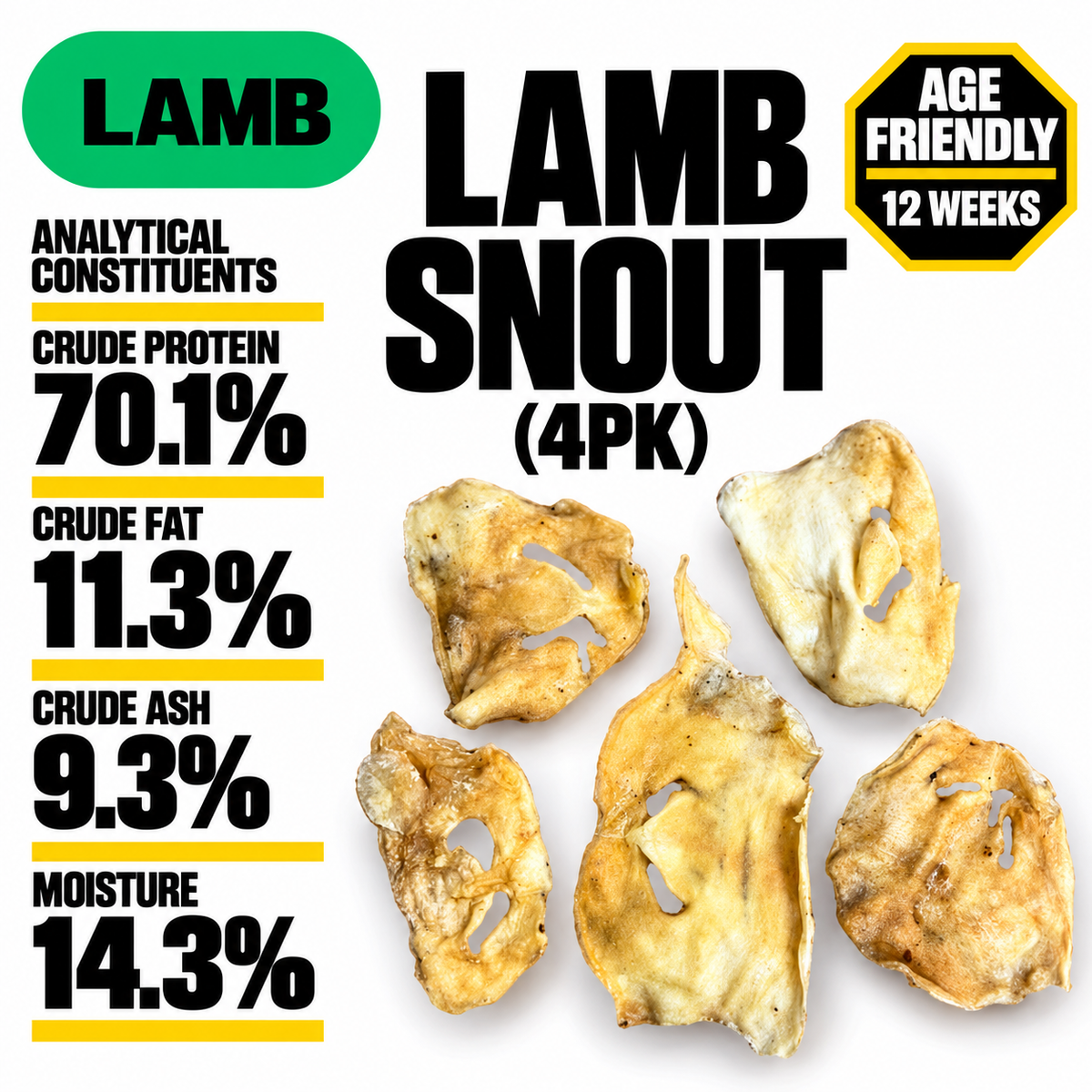 Lamb Snouts (4 pack)