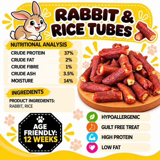 Rabbit & Rice Tubes Dog Treats