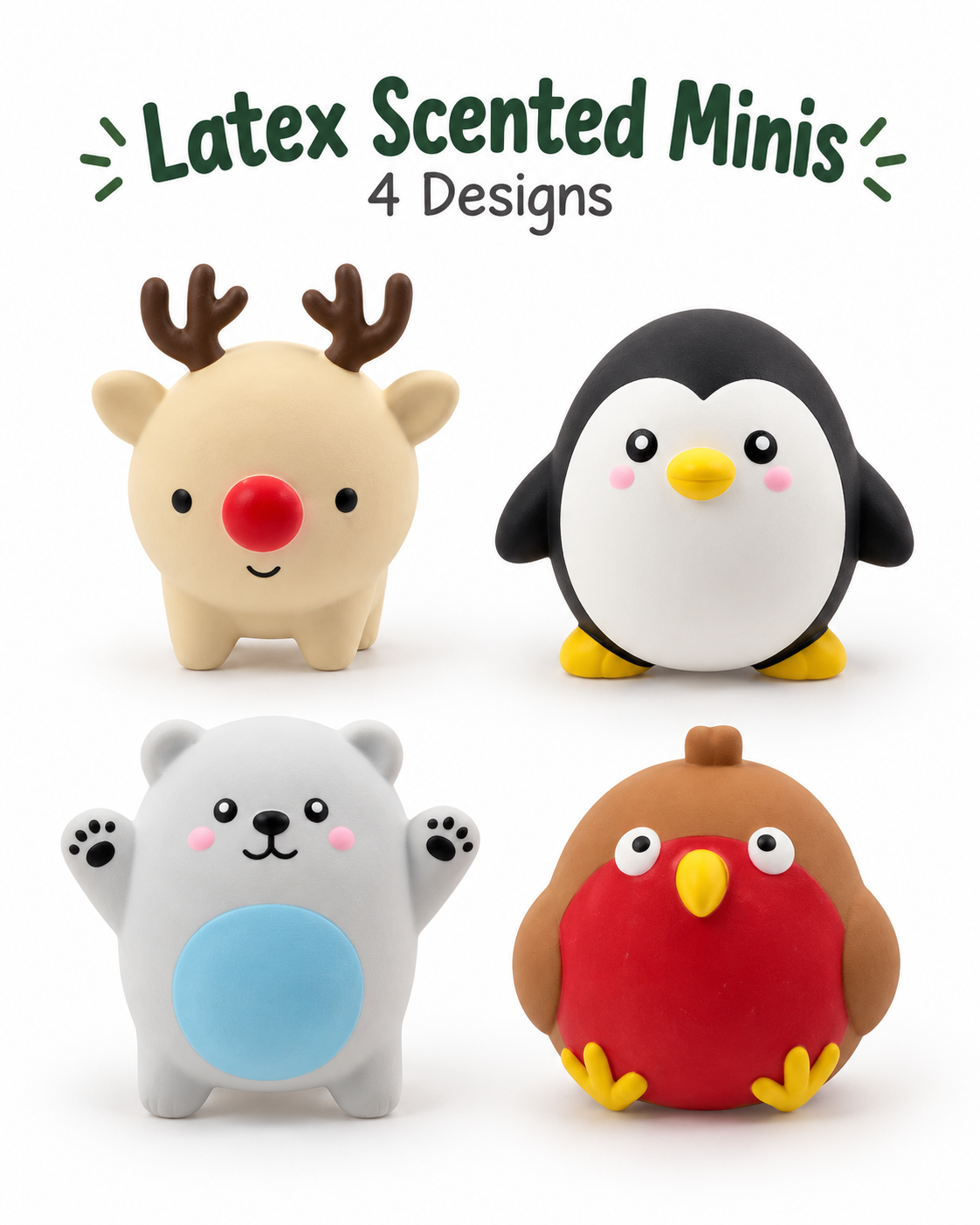 James Marketing Christmas Latex Scented Mini Dog Toys