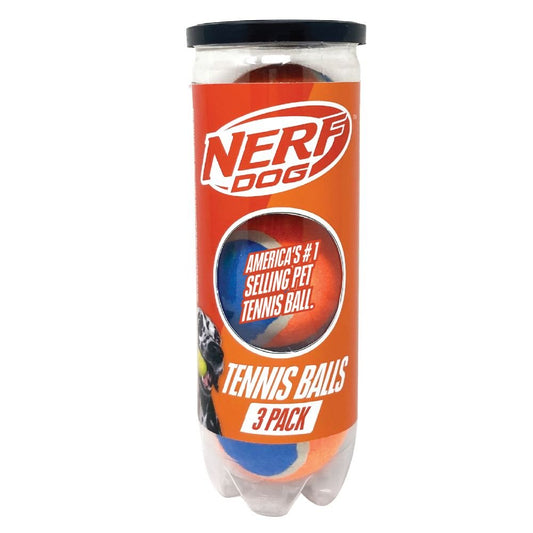 Nerf Dog Toy - Pack of 3 Non Squeak Tennis Balls
