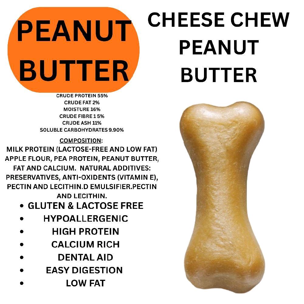 Riverside (Plutos) Cheese Chews Long Lasting Lactose Free Hypoallergenic Low Fat Dog Treat