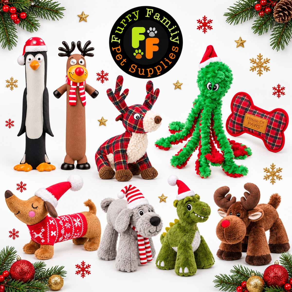 House of Paws Dog Toys Christmas