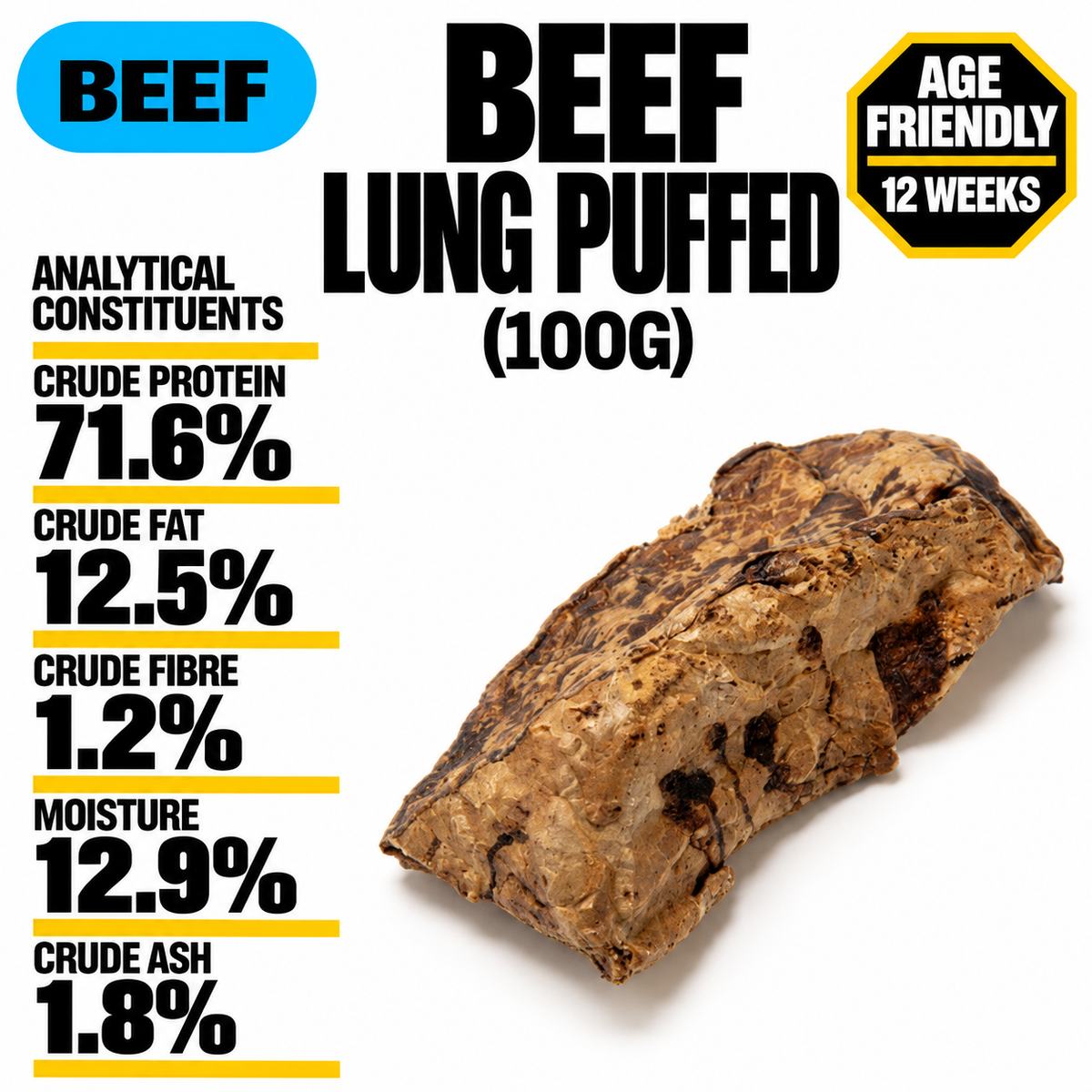 Beef Lung Puffed (100g)