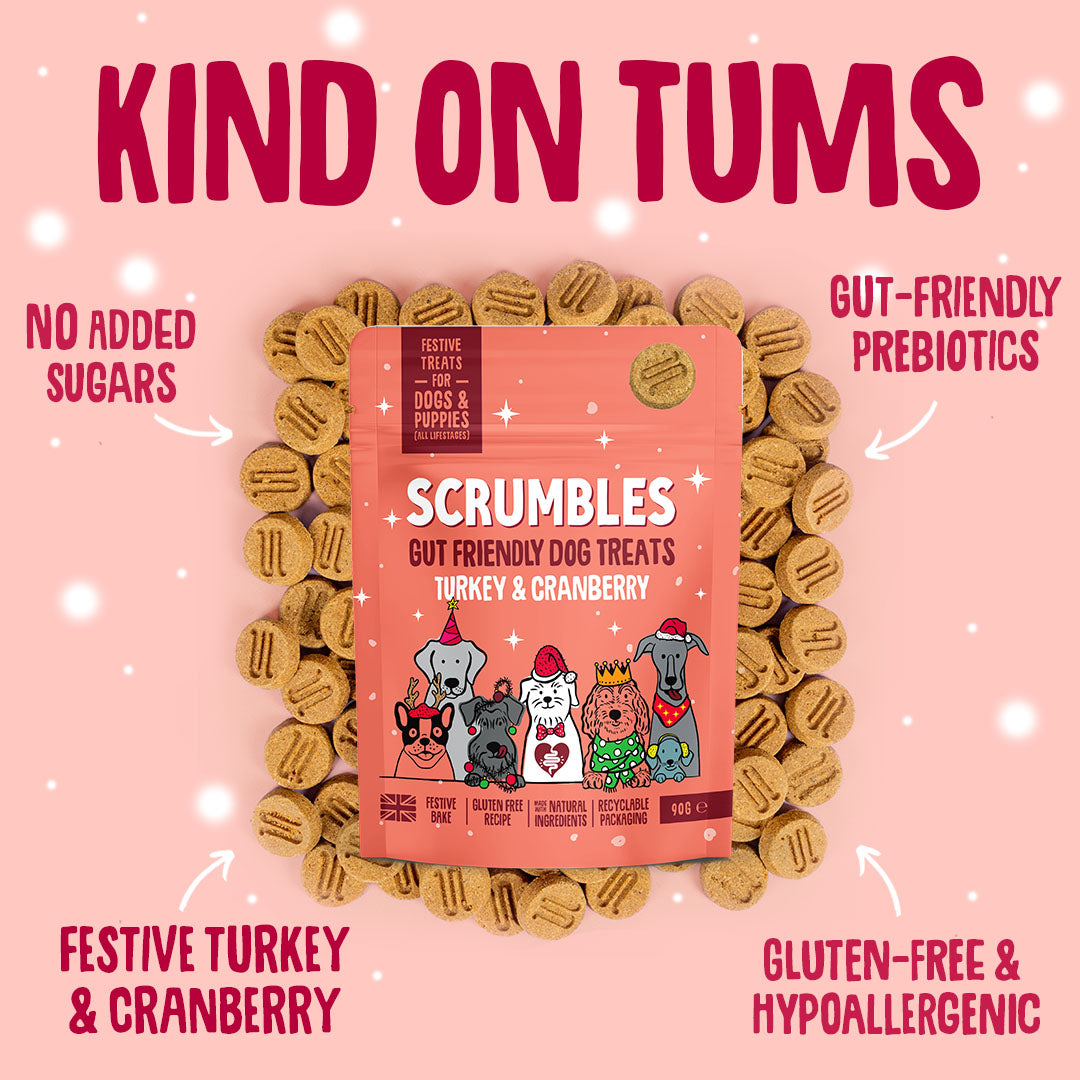 Scrumbles Christmas Turkey & Cranberry Dog Treats 90g