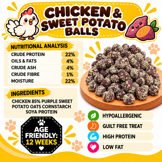 Chicken & Sweet Potato Balls Dog Treats