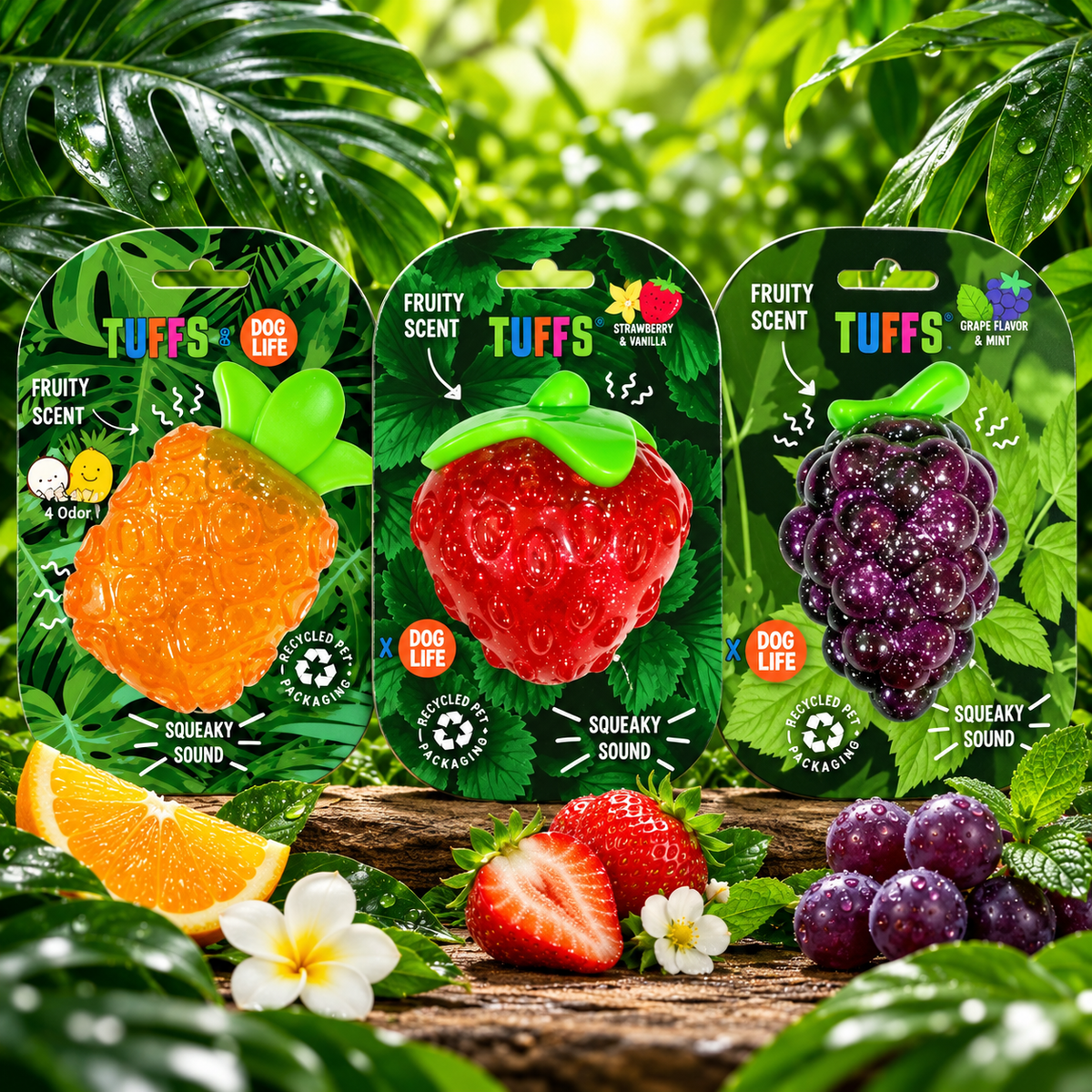 Tuffs x Fruity Scented Dog Toys