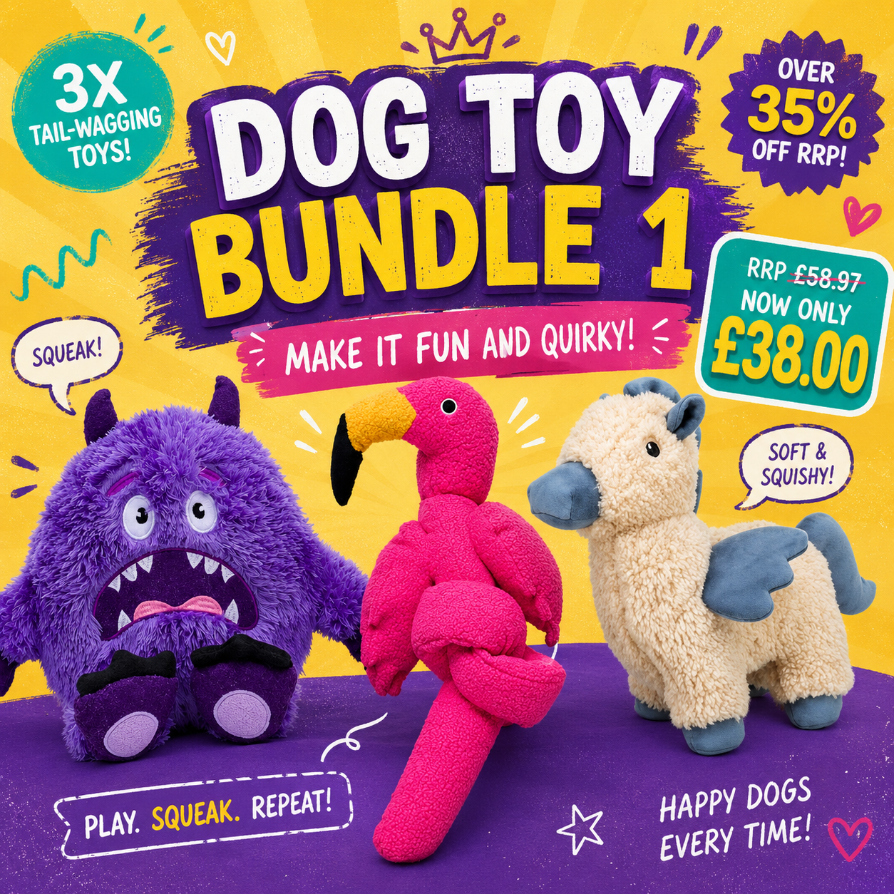 SATURDAY EXCLUSIVE DOG TOY BUNDLES