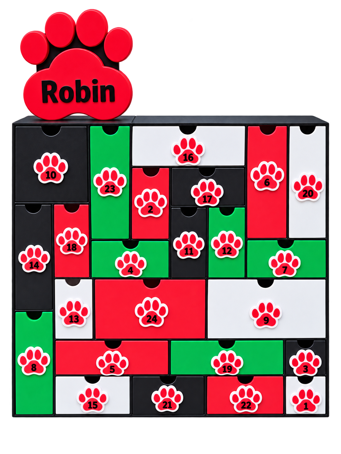 3D Printed Advent Calendar FILLED