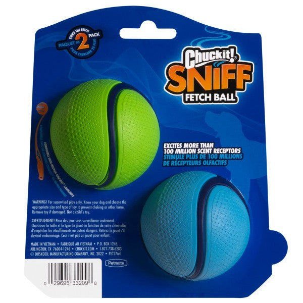 Chuckit! Sniff Fetch Ball Duo Medium 2 Pack