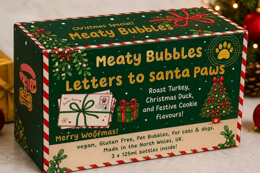 Meaty Licks Bubbles Letters to Santa Paws