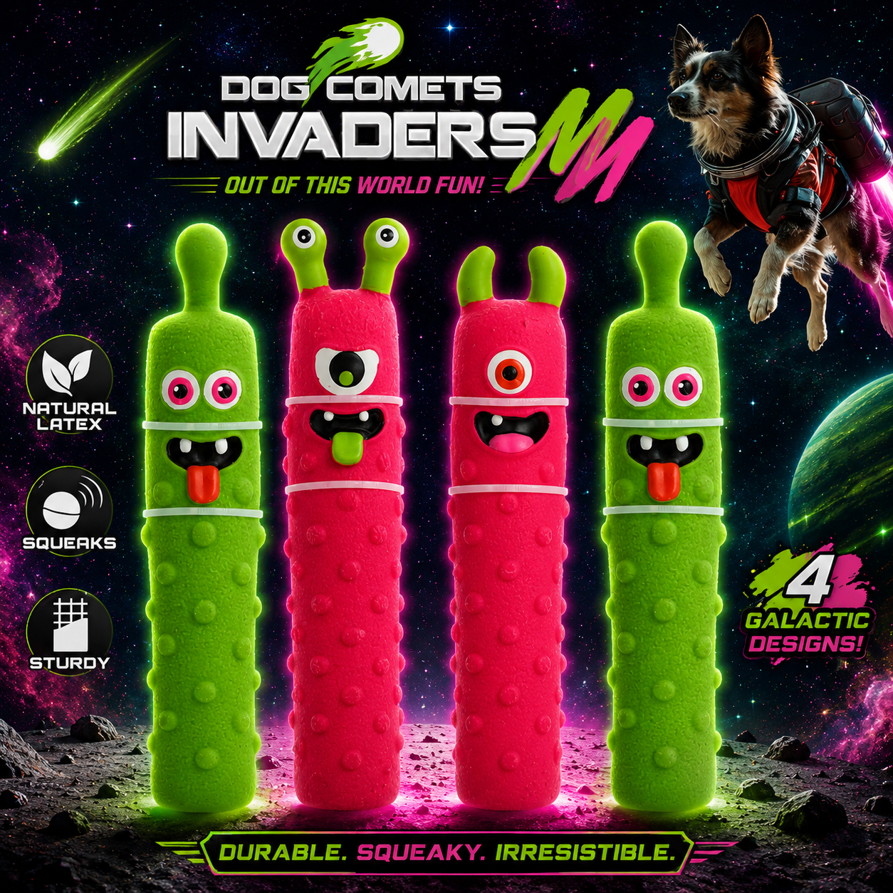 Dog Toy Dog Comets Latex Toys