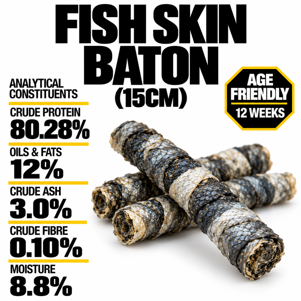 Cod Skin Baton 15cm (single)