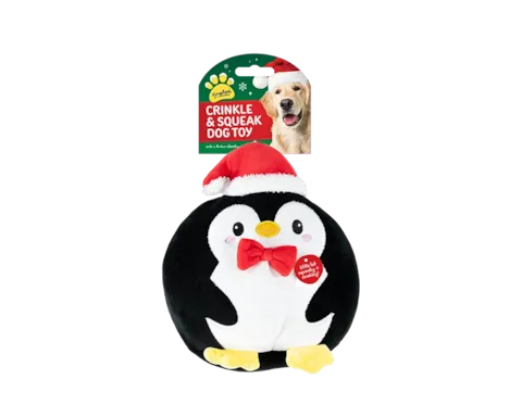 Christmas Squishy Crinkley & Squeaky Dog Toy