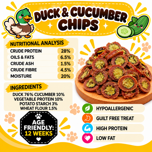 Duck & Cucumber Chips Dog Treats