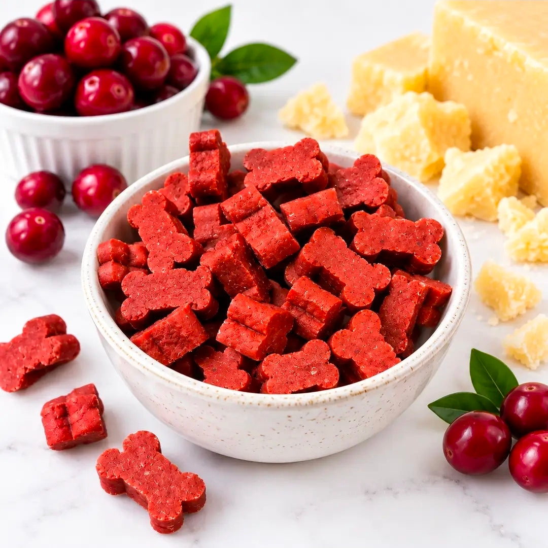 Cranberry Cheese Bones Dog Treats 100g
