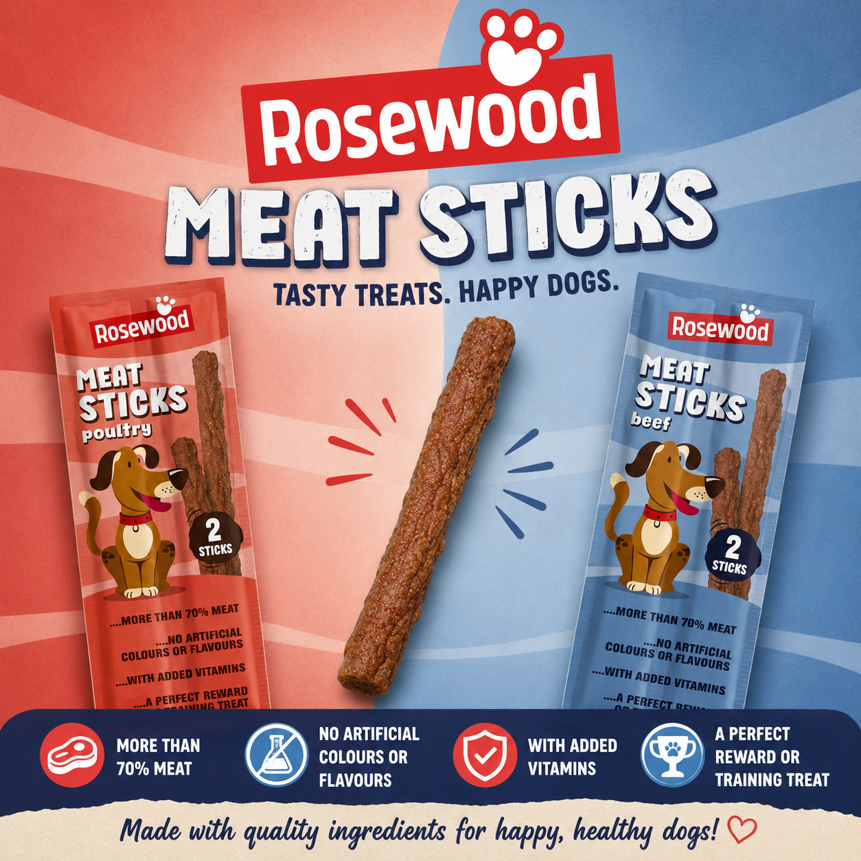 Rosewood Meaty Sticks 2pk
