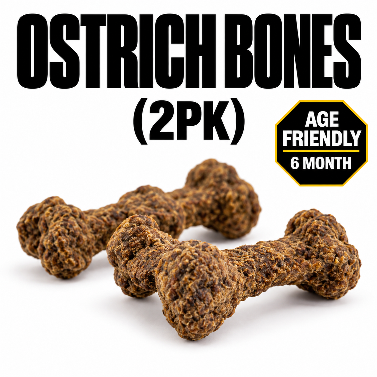 Ostrich Biscuit Bone (2 Pack)