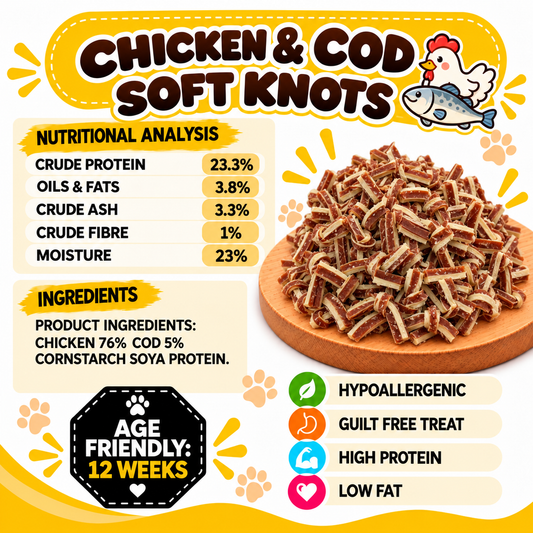 Chicken & Cod Knots Dog Treats
